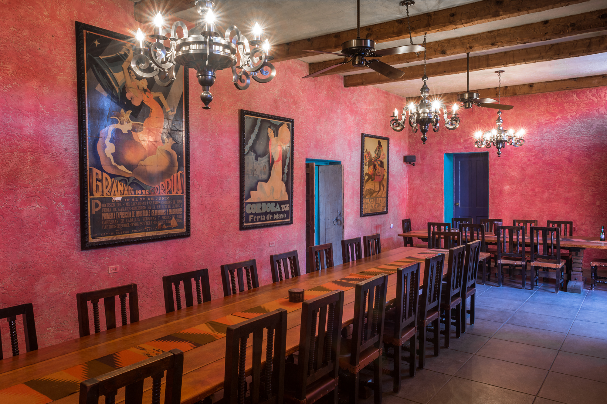 The dining room at Rancho de la Osa.